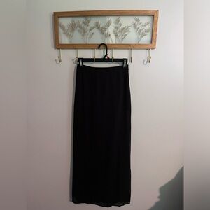 Forever 21 Black Mesh Maxi Dress Skirt.